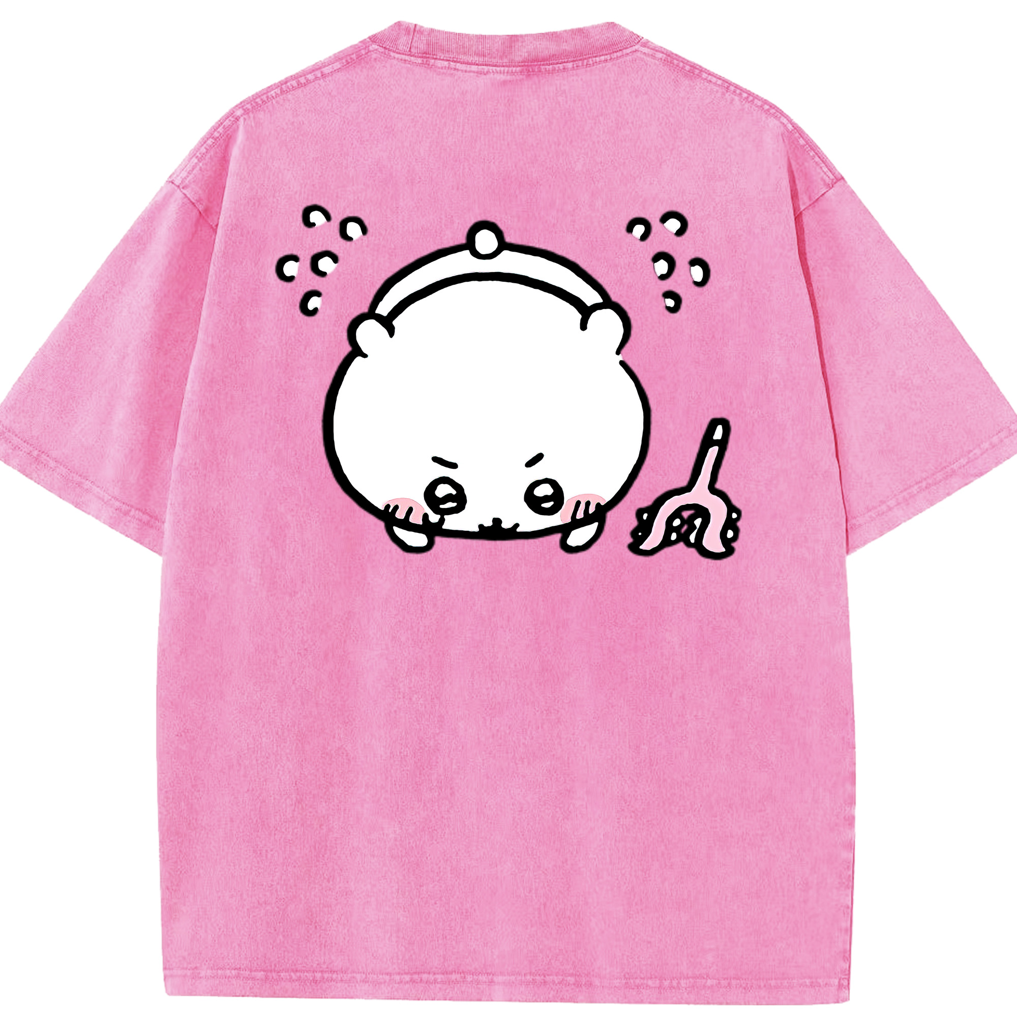 （画像用） ちいかわ ちいかわ Chii-kawa chiikawa 綿100% ヴィンテージ風 半袖Tシャツ（背面プリント）